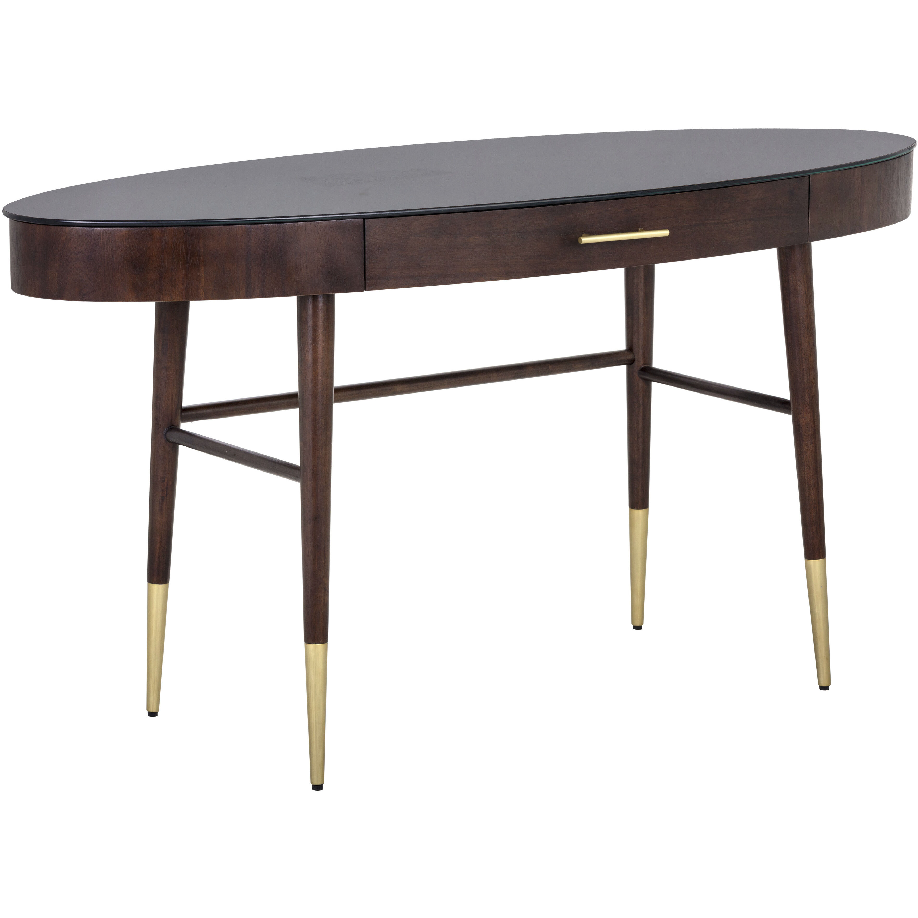 Osmond 60 X 24 inch Black / Brown / Brown Desk